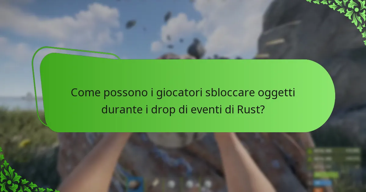 Quali campagne di beneficenza sono associate ai drop di eventi di Rust?