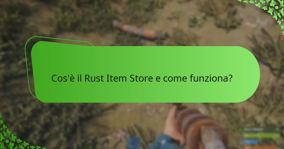 Quali articoli hanno disponibilità limitata nel Rust Item Store?